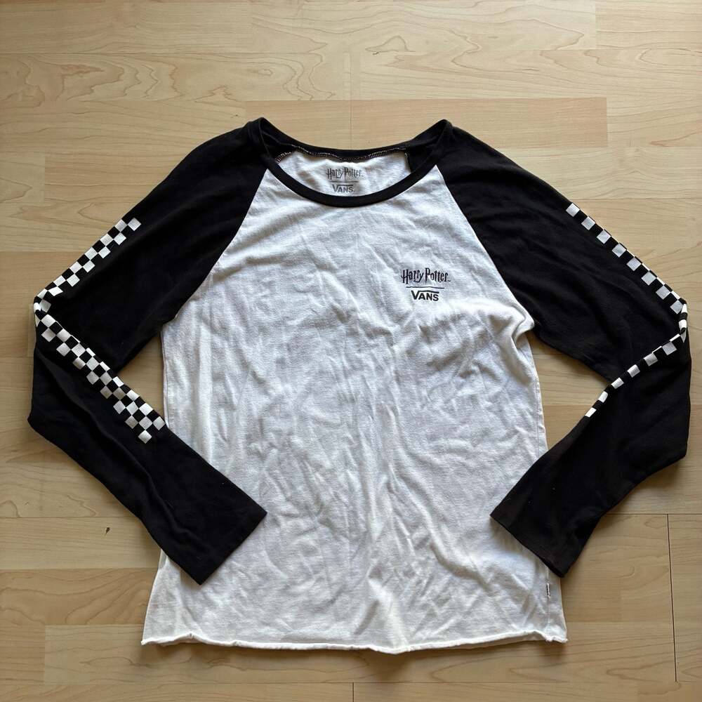 Harry Potter x Vans Checkered Sleeve Raglan Long Sleeve T-Shirt Women's Large
